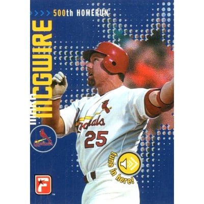 1998-00 Protalk Talking Cards #1 Mark McGwire/500th career homer