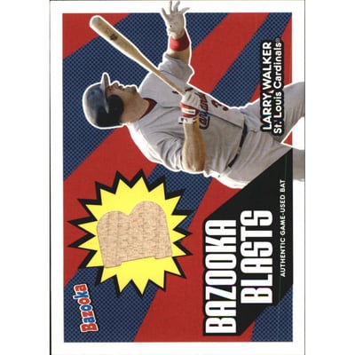2005 Bazooka Blasts Bat Relics #LW Larry Walker E