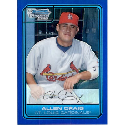 2006 Bowman Chrome Draft Draft Picks Blue Refractors #36 Allen Craig