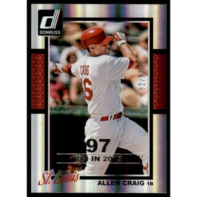 2014 Donruss Stat Line Season #48 Allen Craig/97