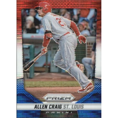 2014 Panini Prizm Prizms Red White and Blue Pulsar #62 Allen Craig