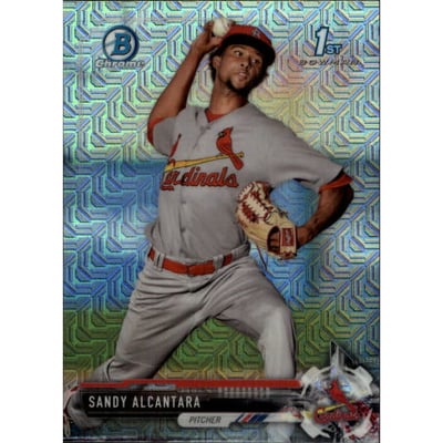 2017 Bowman Chrome Mega Box Prospects Refractors #BCP43 Sandy Alcantara