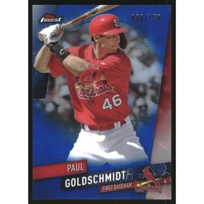 2019 Finest Blue Refractors #21 Paul Goldschmidt