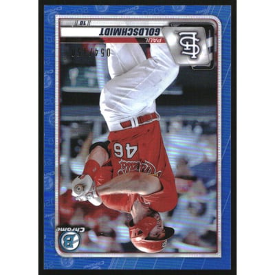 2020 Bowman Chrome Blue Refractors #4 Paul Goldschmidt