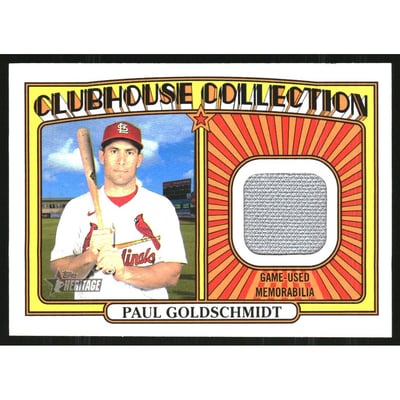 2021 Topps Heritage Clubhouse Collection Relics #CCPG Paul Goldschmidt HN