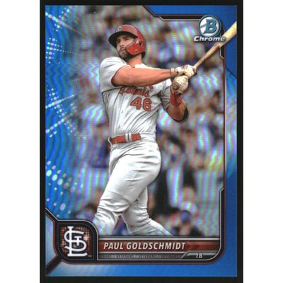 2022 Bowman Chrome Blue Refractors #42 Paul Goldschmidt