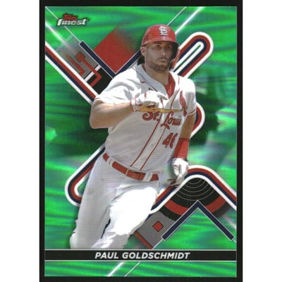 2022 Finest Green Refractors #91 Paul Goldschmidt