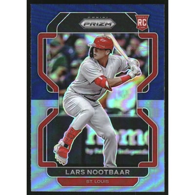 2022 Panini Prizm Prizms Navy Blue Carolina Blue #119 Lars Nootbaar T2