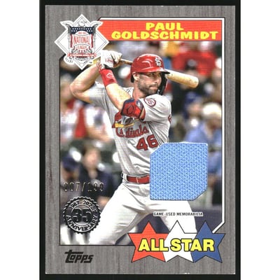 2022 Topps '87 Topps All-Star Relics Black #87ASRPG Paul Goldschmidt