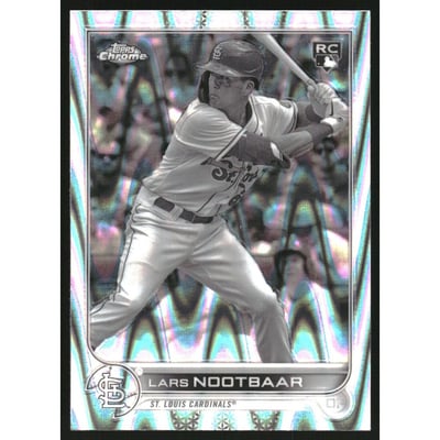 2022 Topps Chrome Sonic Black and White RayWave Refractors #19 Lars Nootbaar