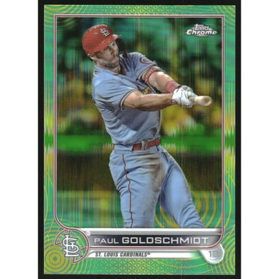 2022 Topps Chrome Sonic Green Yellow Sonic Refractors #82 Paul Goldschmidt