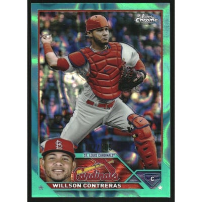2023 Topps Chrome Aqua Lava Refractors #139 Willson Contreras