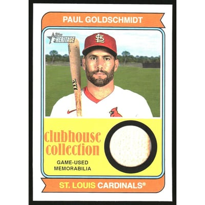 2023 Topps Heritage Clubhouse Collection Relics #CCRPG Paul Goldschmidt