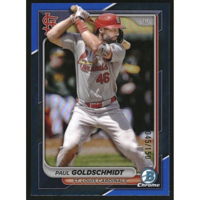 2024 Bowman Chrome Blue Refractors #68 Paul Goldschmidt