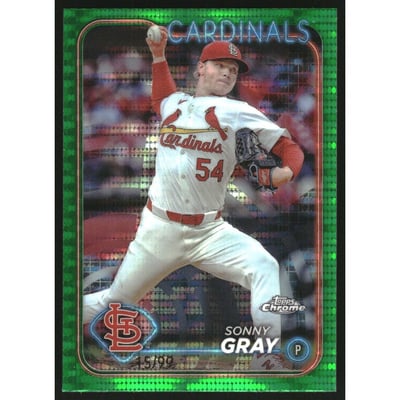 2024 Topps Chrome Green Sonar Refractors #143 Sonny Gray