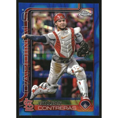 2025 Topps Chrome Blue Lava Refractors #82 Willson Contreras