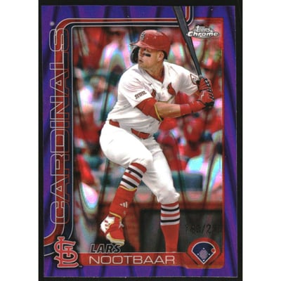 2025 Topps Chrome Purple RayWave Refractors #108 Lars Nootbaar