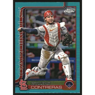 2025 Topps Chrome Teal Refractors #82 Willson Contreras
