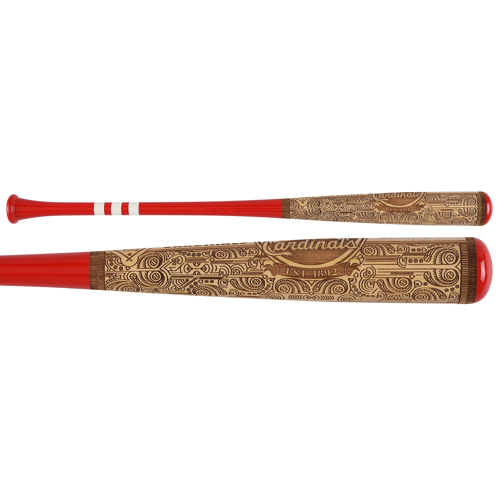 Albert Pujols St. Louis Cardinals Autographed Pillbox Bat Company Mural Series Bat with "NL MVP 05, 08, 09" Inscription - Limited Edition #5/5