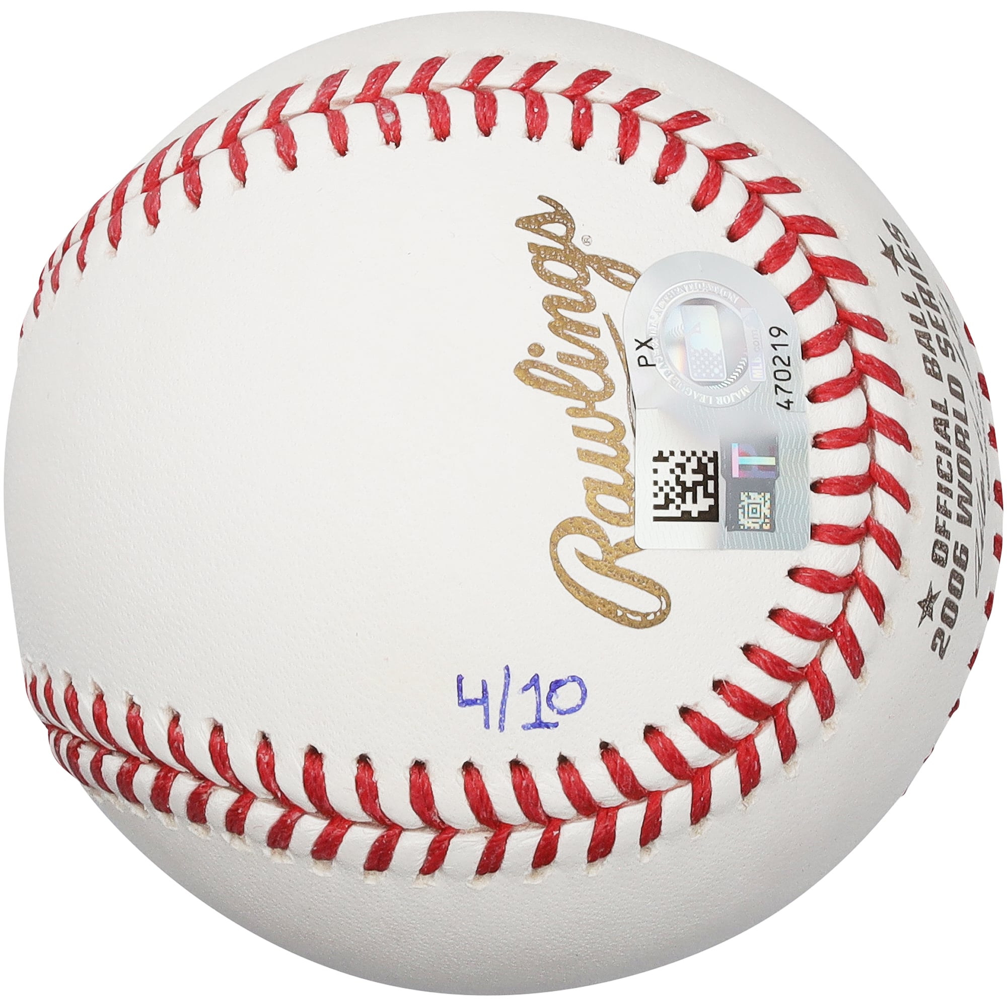 Albert Pujols, Yadier Molina & Scott Rolen St. Louis Cardinals Autographed 2006 World Series Logo Baseball