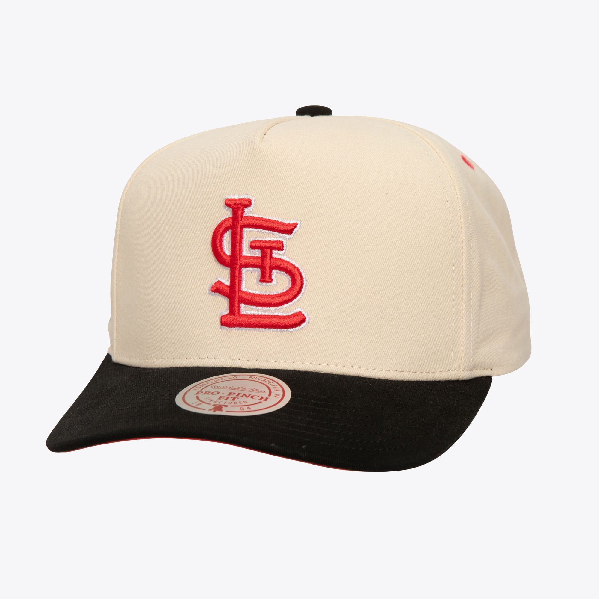 Cream St. Louis Cardinals Overspray Pro Crown Snapback Hat