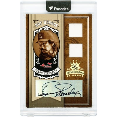 Dennis Eckersley St. Louis Cardinals Autographed 2005 Donruss Diamond Kings HOF Heroes Dual Game Used Jersey Relics #HH-48 #23/25 Card