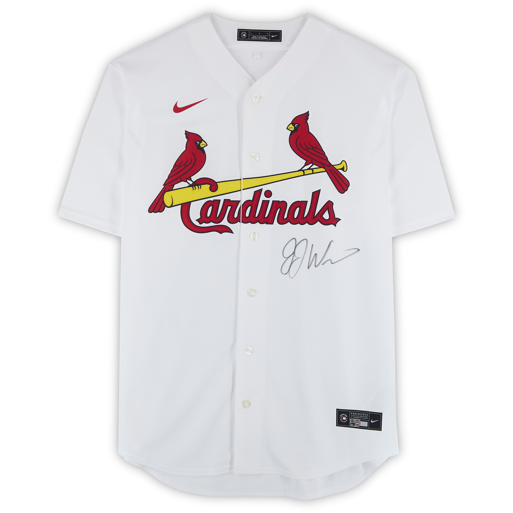 JJ Wetherholt St. Louis Cardinals Autographed White Nike Replica Jersey