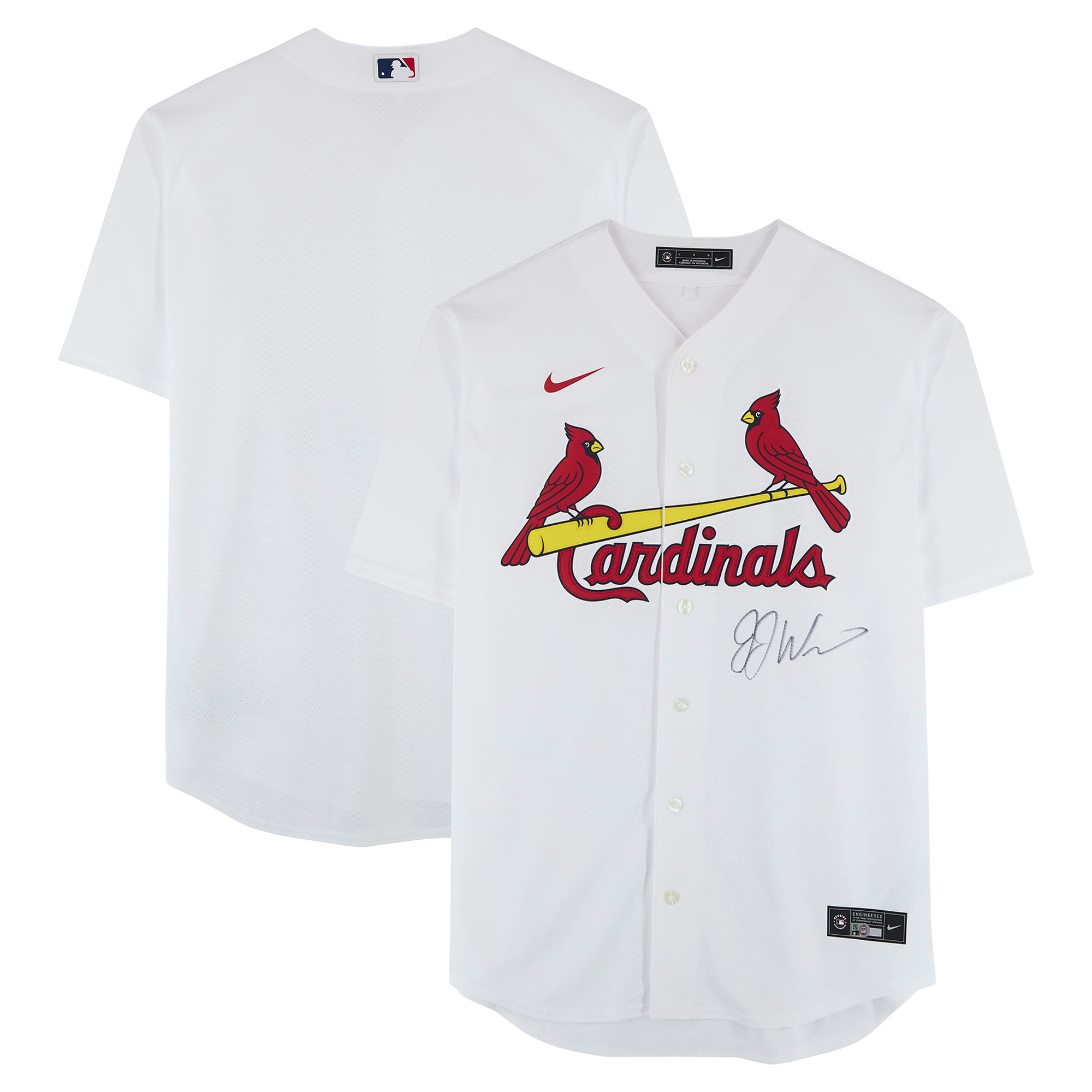 JJ Wetherholt St. Louis Cardinals Autographed White Nike Replica Jersey