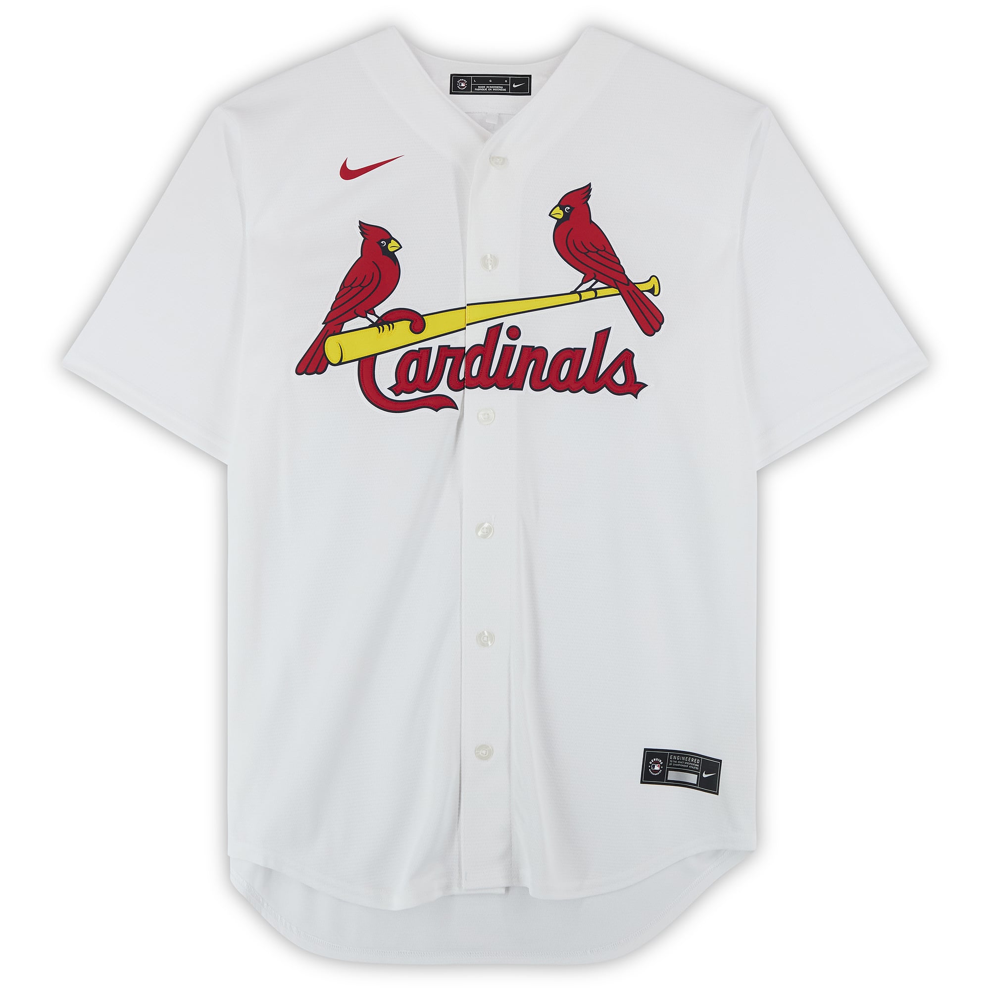 Maillot réplique blanc Nike autographié par JJ Wetherholt des Cardinals de Saint-Louis