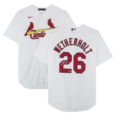 JJ Wetherholt St. Louis Cardinals Autographed Fanatics Authentic White Nike Replica Jersey