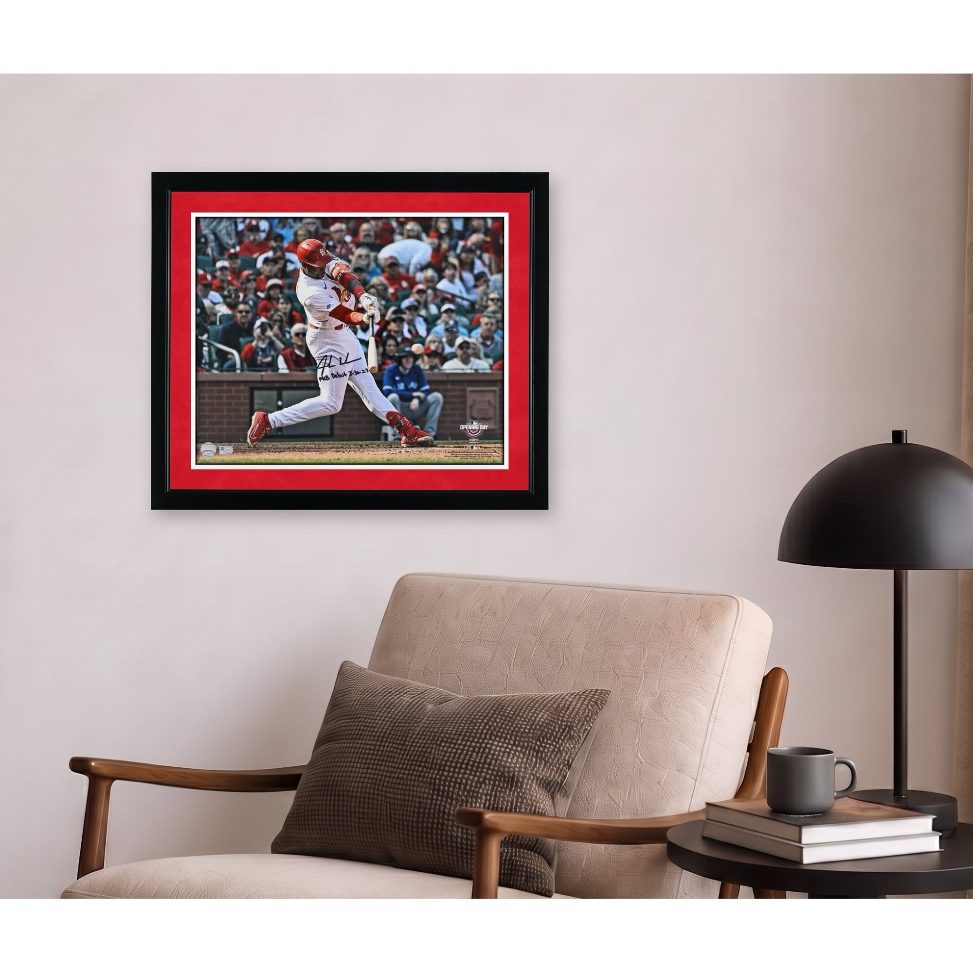 Jordan Walker St. Louis Cardinals Autographed 16" x 20" Opening Day Photograph with "MLB Debut 3-30-23" Inscription