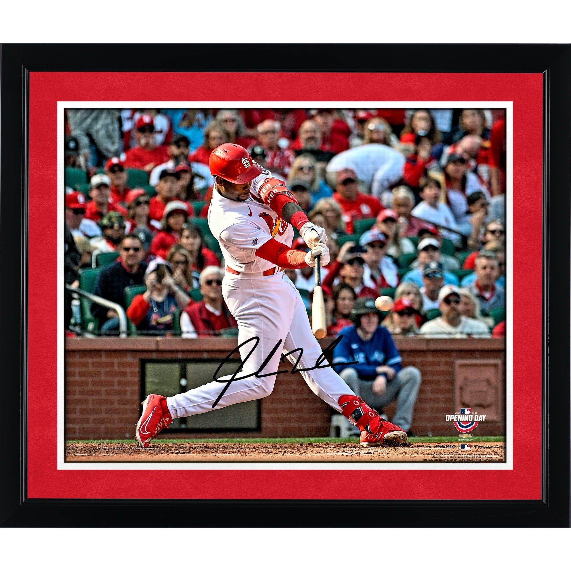 Jordan Walker St. Louis Cardinals Autographed 16" x 20" Opening Day Photograph