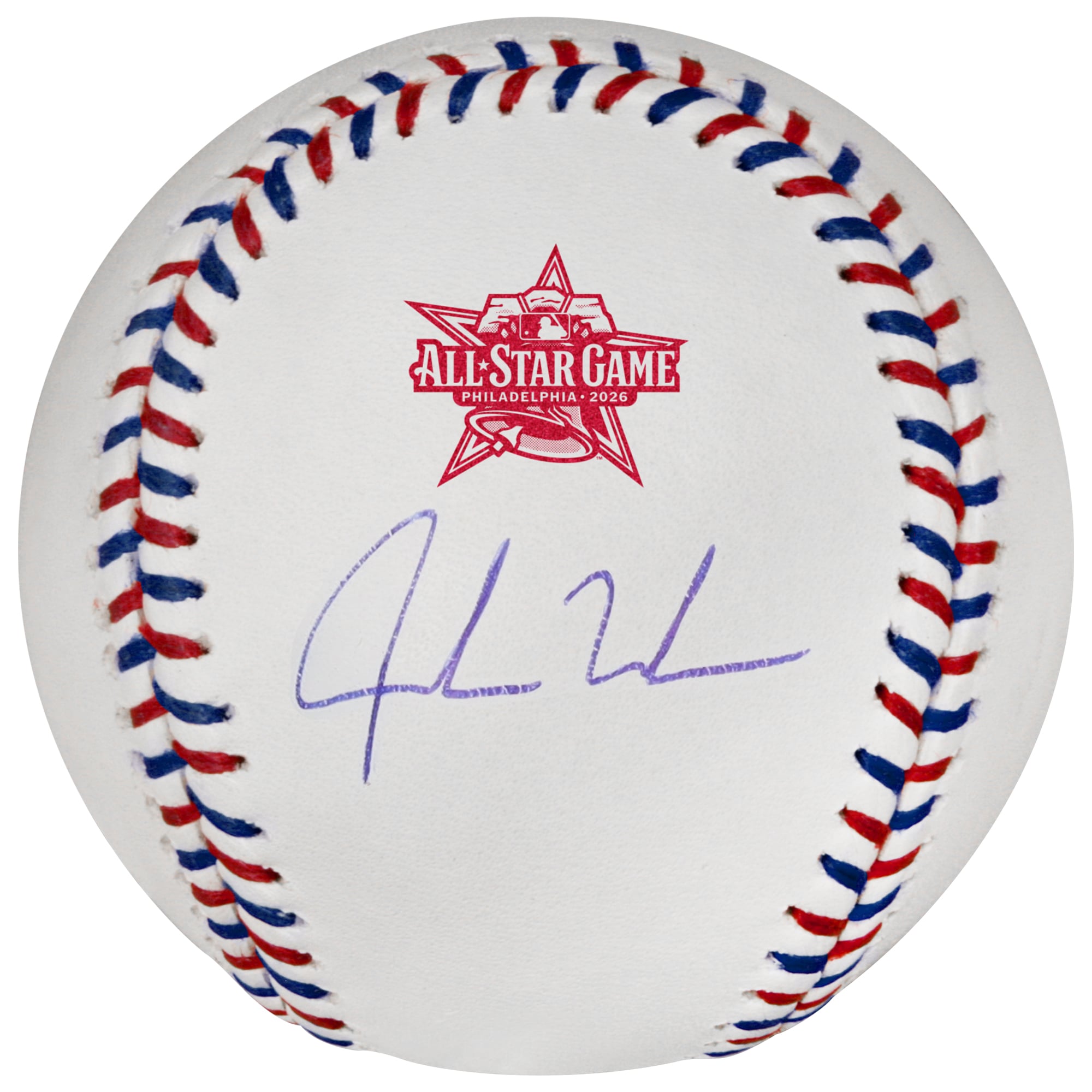 Balle de baseball autographiée par Jordan Walker, des Cardinals de Saint-Louis, avec le logo du match des étoiles de la MLB 2026.
