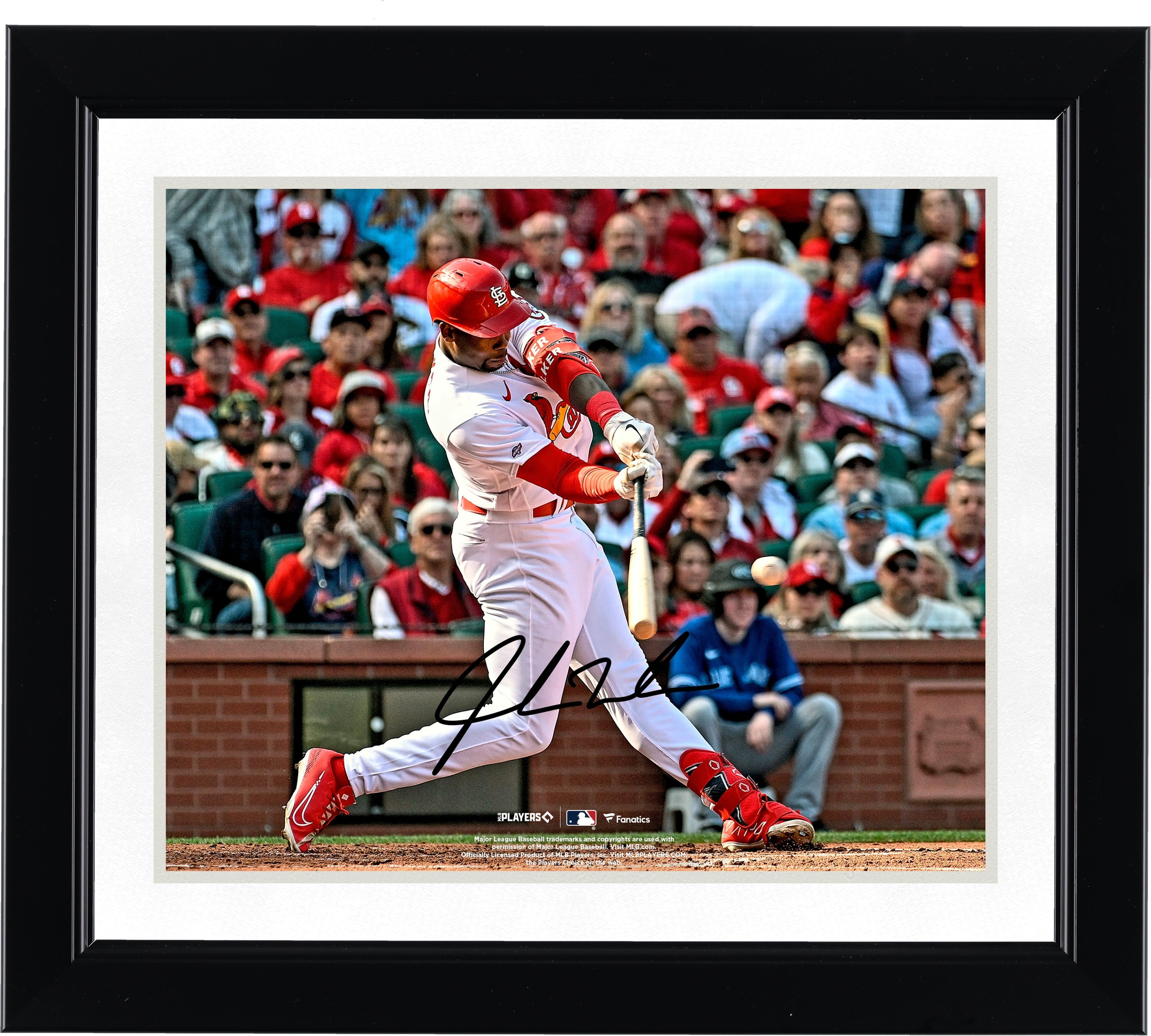 Photographie autographiée de 20,3 x 25,4 cm de Jordan Walker des Cardinals de St. Louis lors de la journée d'ouverture