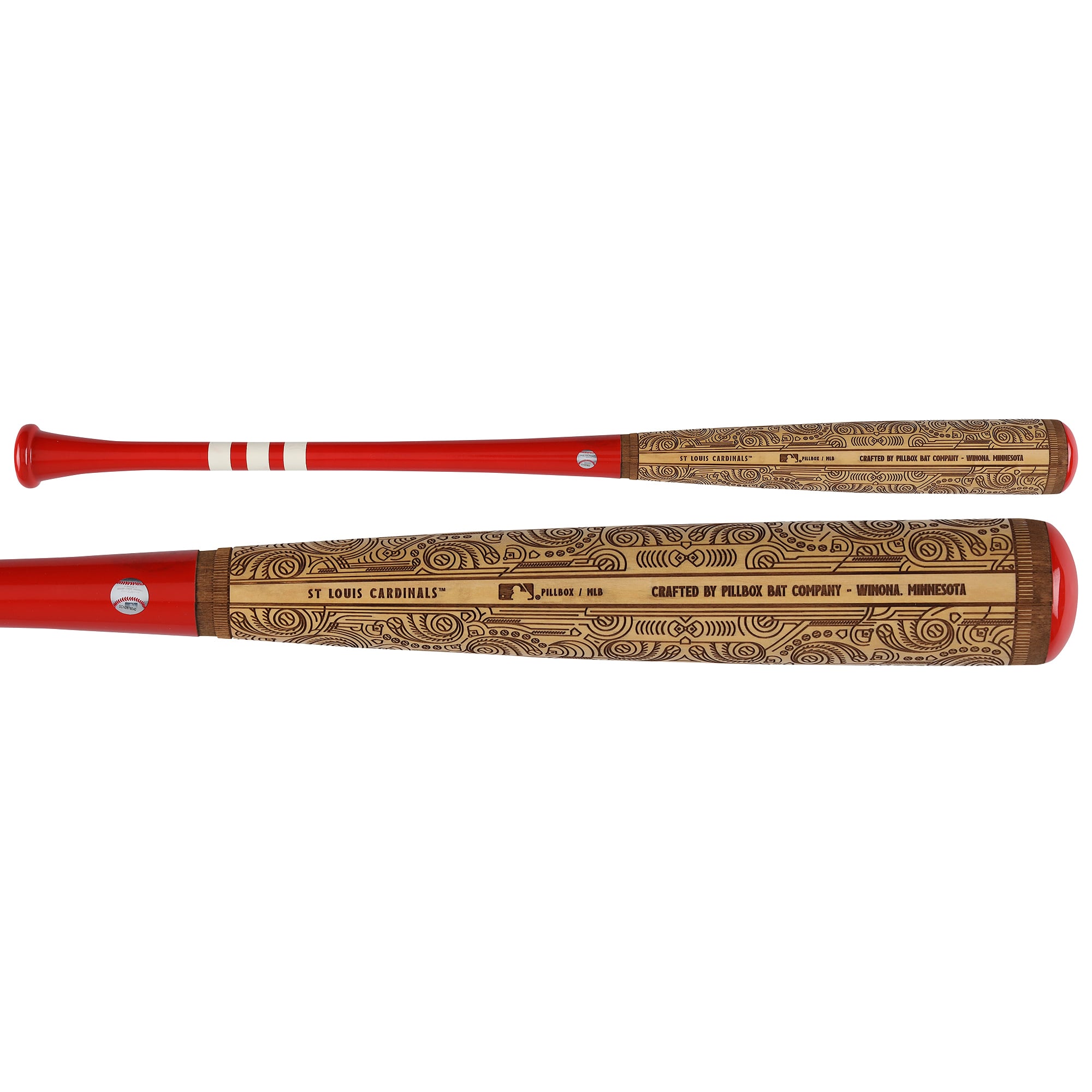 Bâton Pillbox Bat Company autographié par Keith Hernandez, joueur des Cardinals de Saint-Louis, avec inscription « MVP de la Ligue nationale 1979