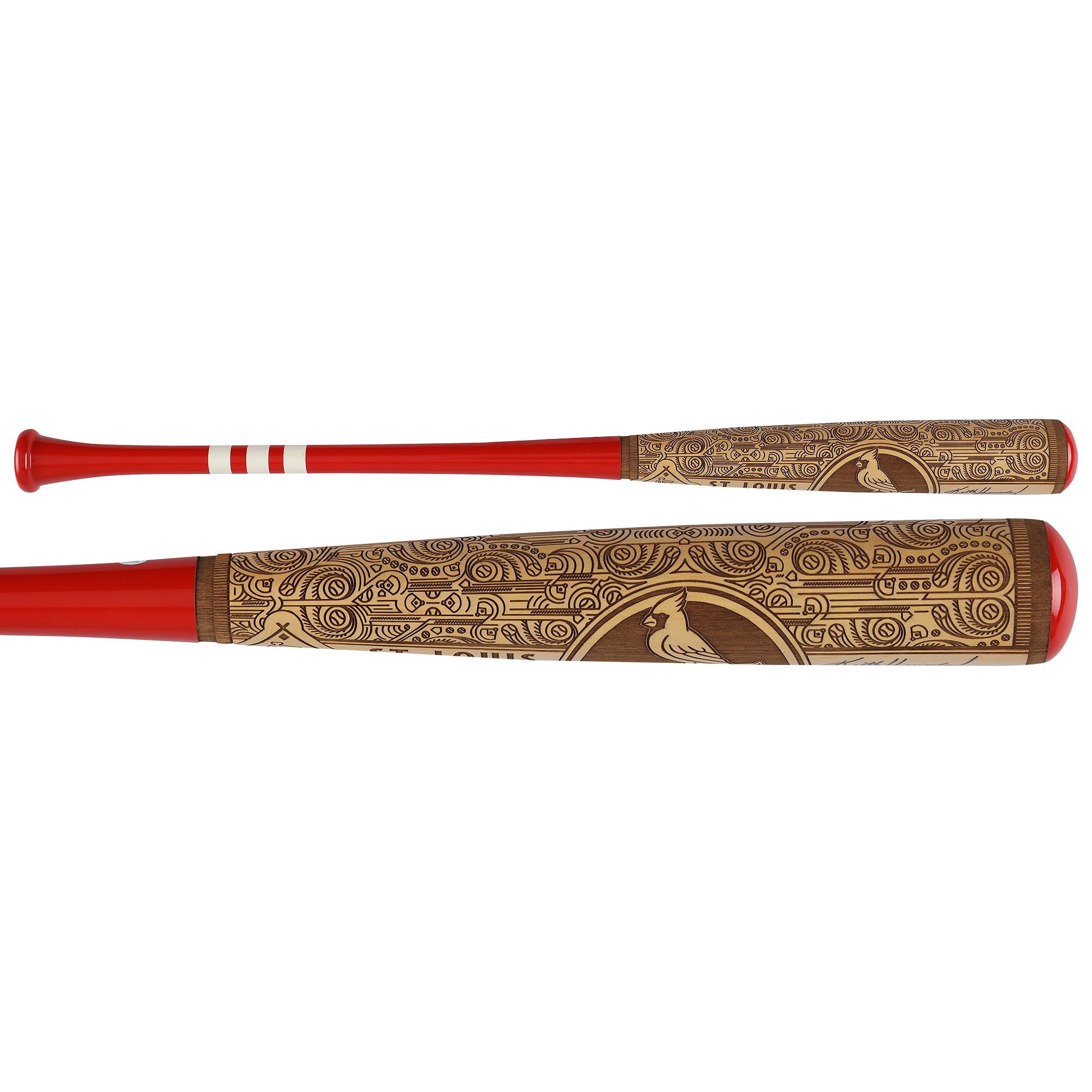 Bâton Pillbox Bat Company autographié par Keith Hernandez, joueur des Cardinals de Saint-Louis, avec inscription « MVP de la Ligue nationale 1979