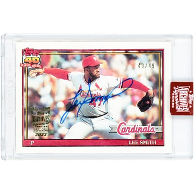Lee Smith St. Louis Cardinals Autographed 2023 Topps Archives Signature Series Hall Of Fame #660 #43/49 Card