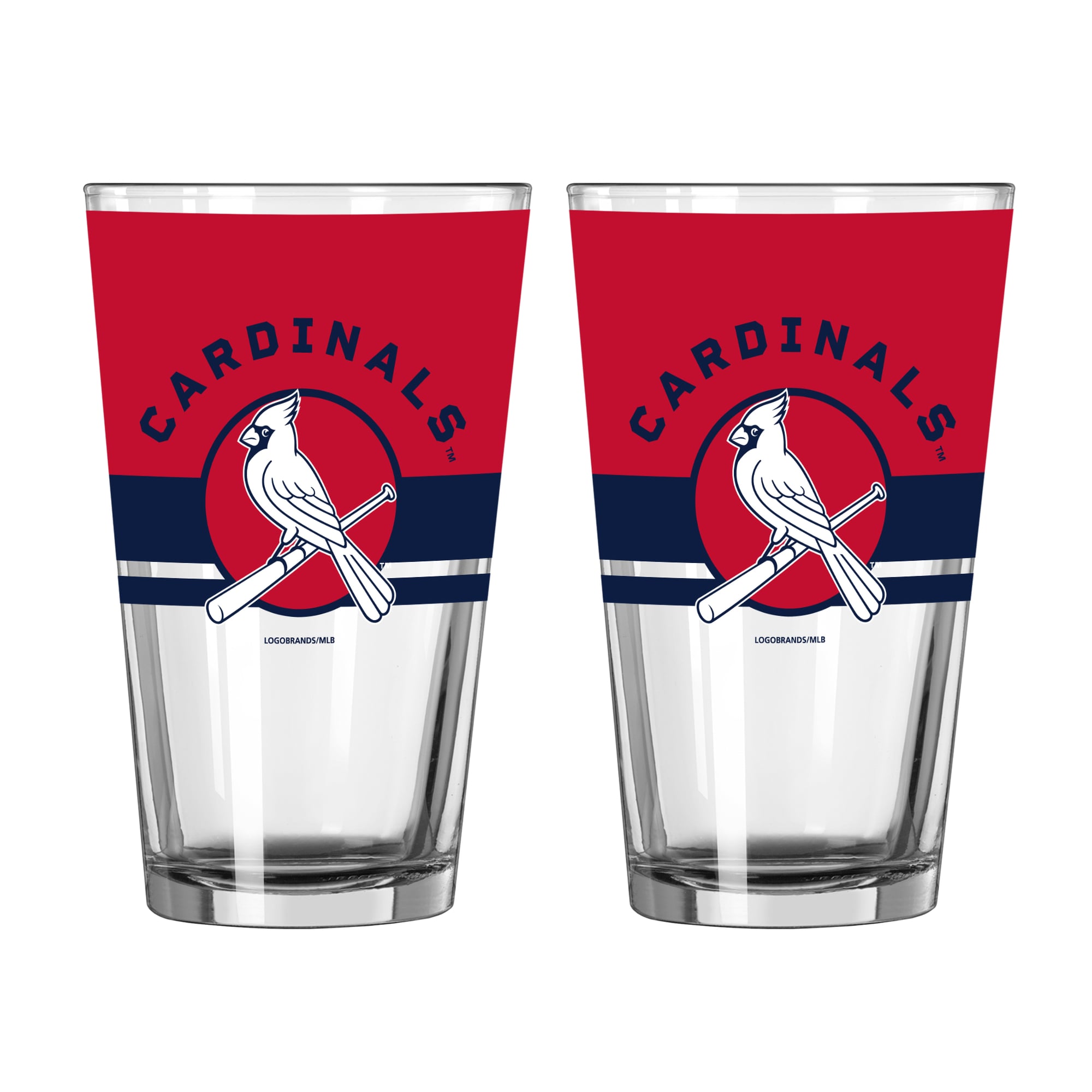 Ensemble de deux verres à bière Horizon de 473 ml (16 oz) Logo Brands St. Louis Cardinals