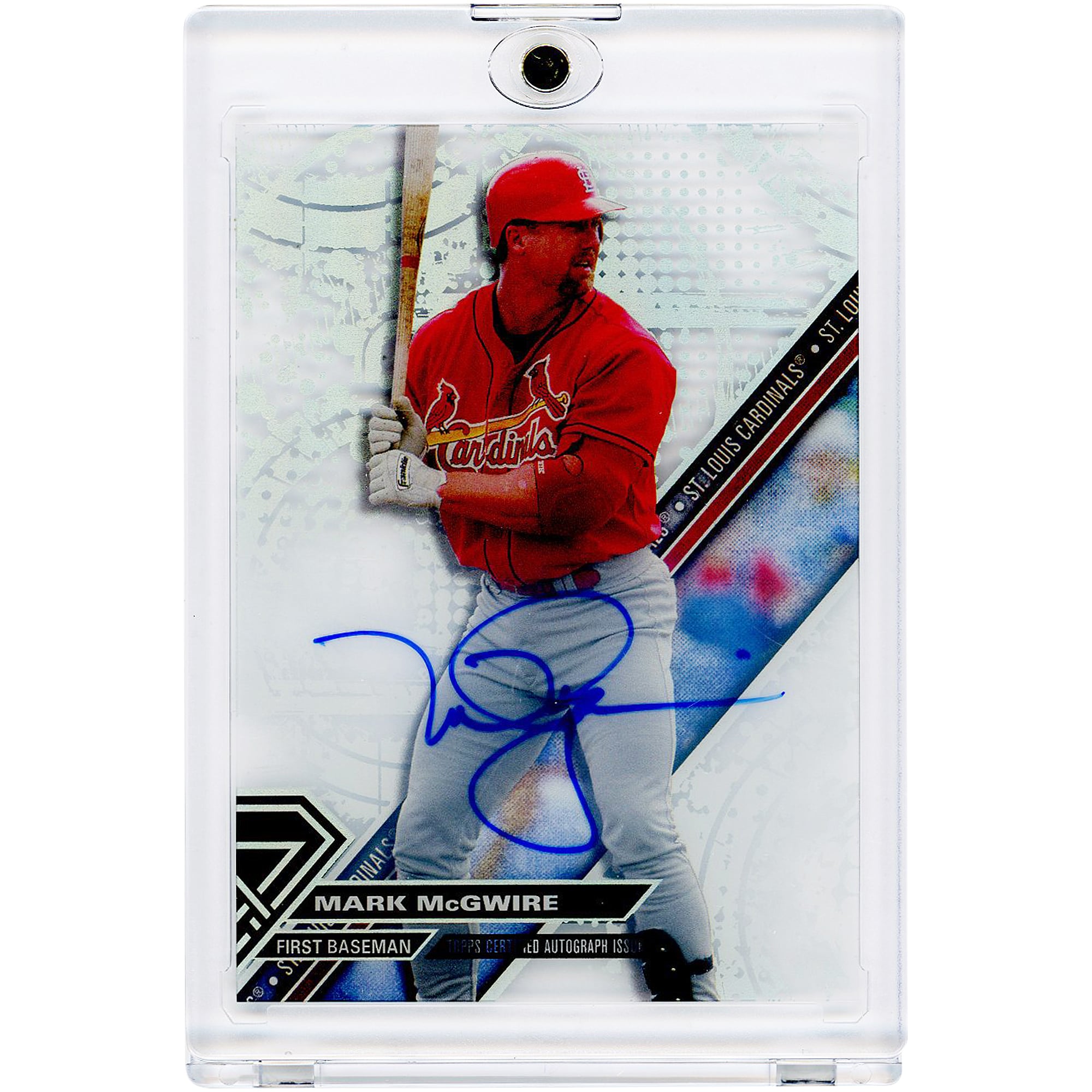 Carte autographiée Mark McGwire des Cardinals de Saint-Louis, Topps High Tek 2017 #HT-MMC