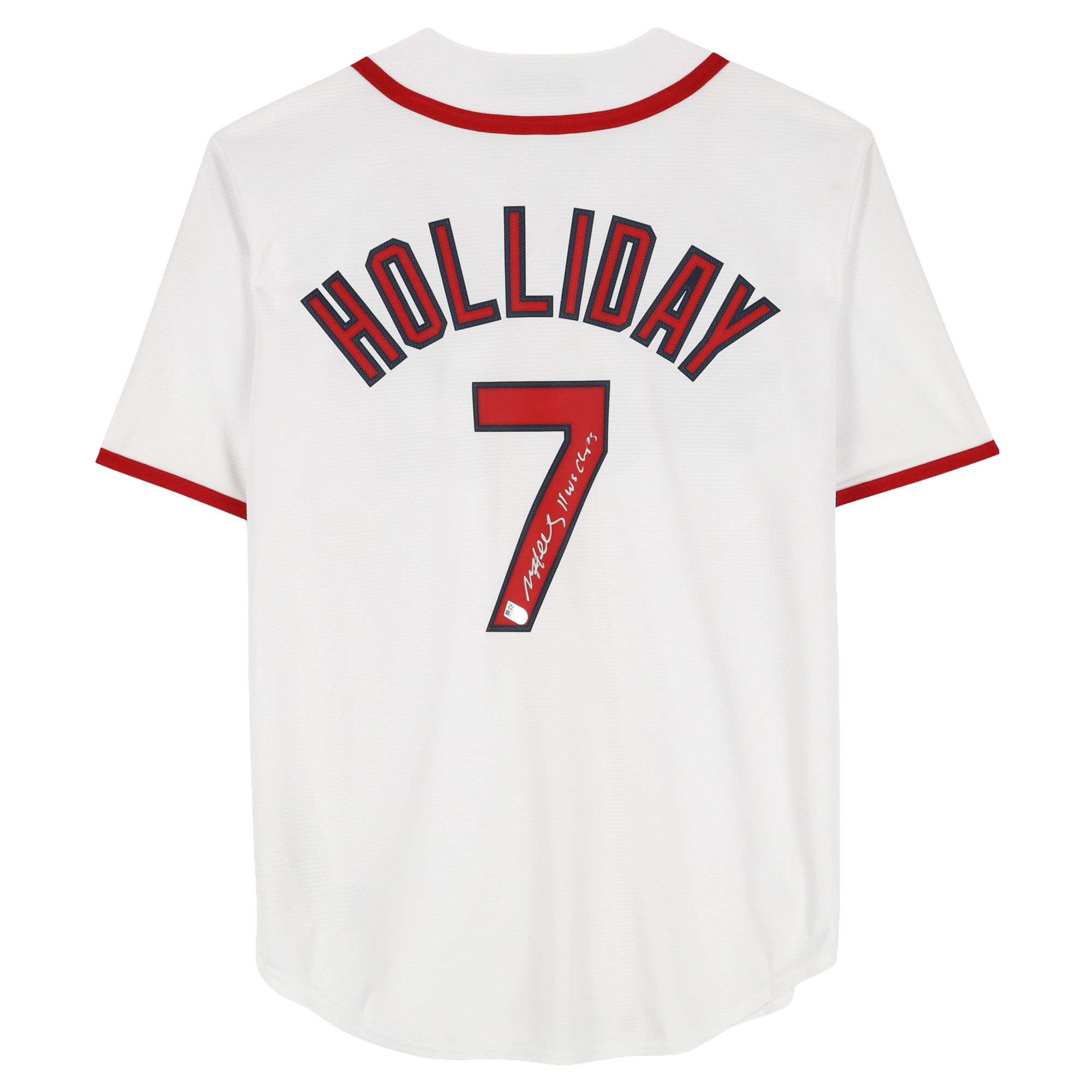 Matt Holliday St. Louis Cardinals Autographed White Nike Replica Jersey with "11 WS Champs" Inscription