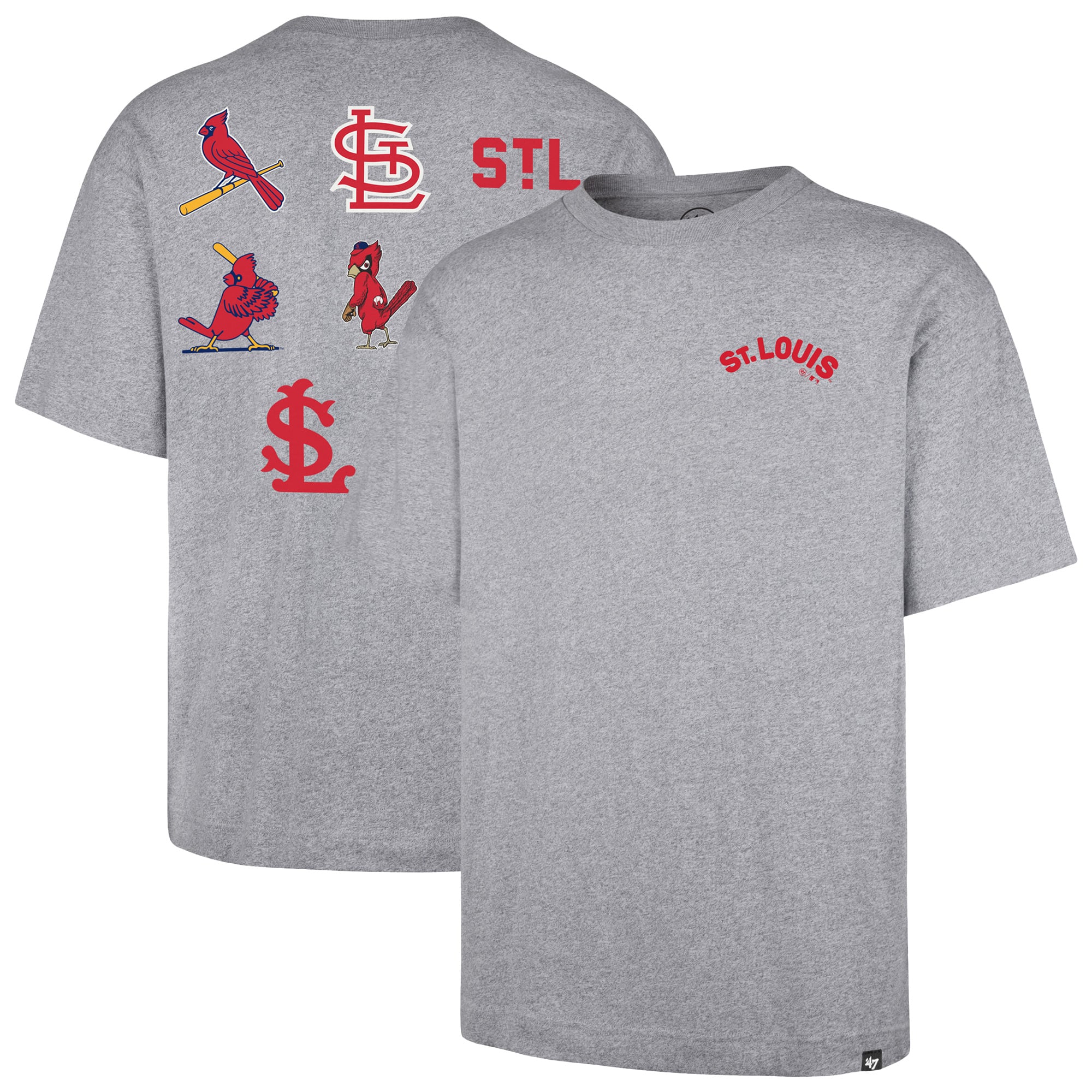 T-shirt homme gris '47 St. Louis Cardinals History Lock Foundation
