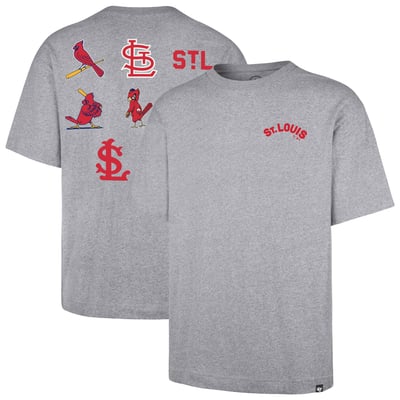 St. Louis Cardinals '47  History Lock Foundation T-Shirt - Gray