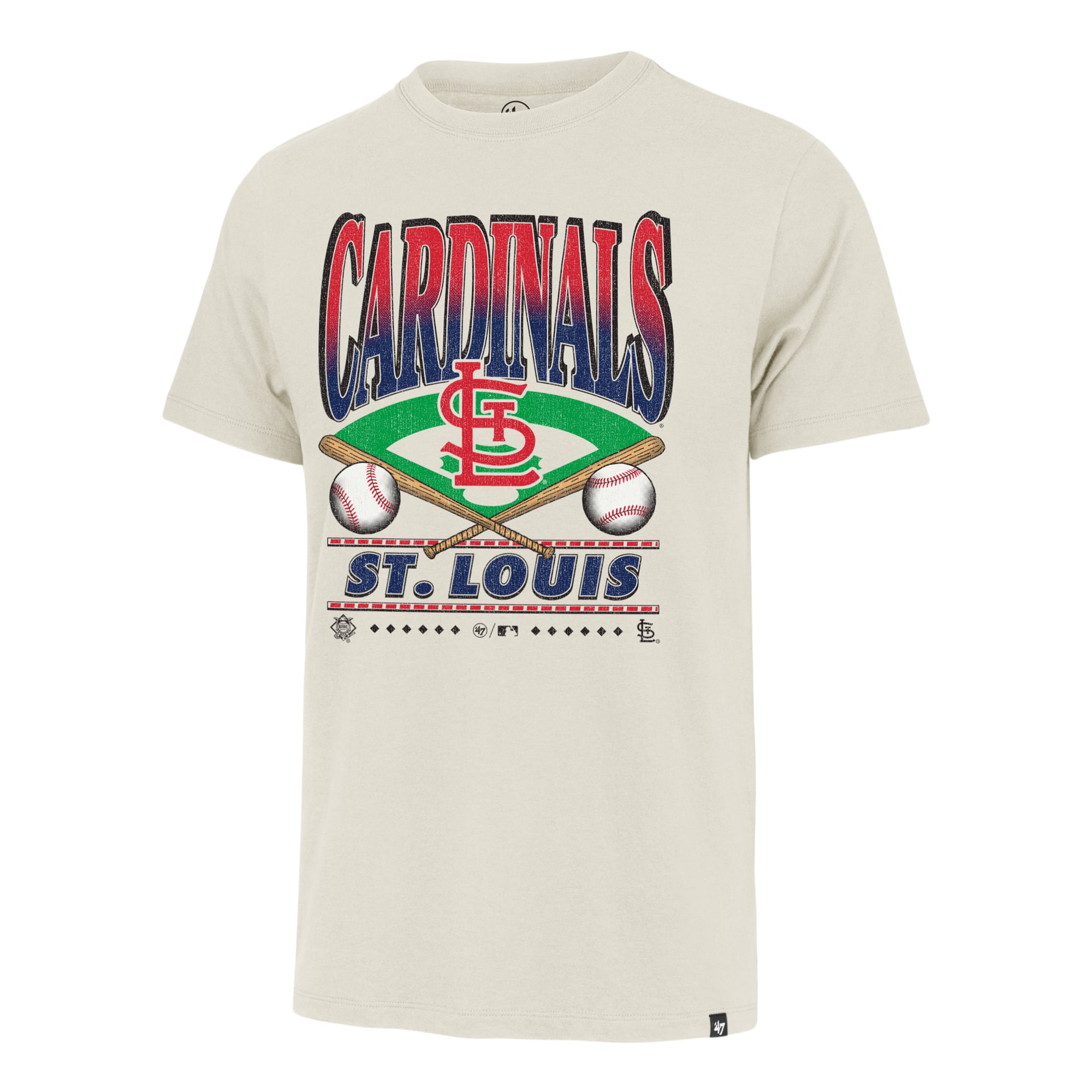 Men's '47 Tan St. Louis Cardinals Straight Shot Two Franklin T-Shirt