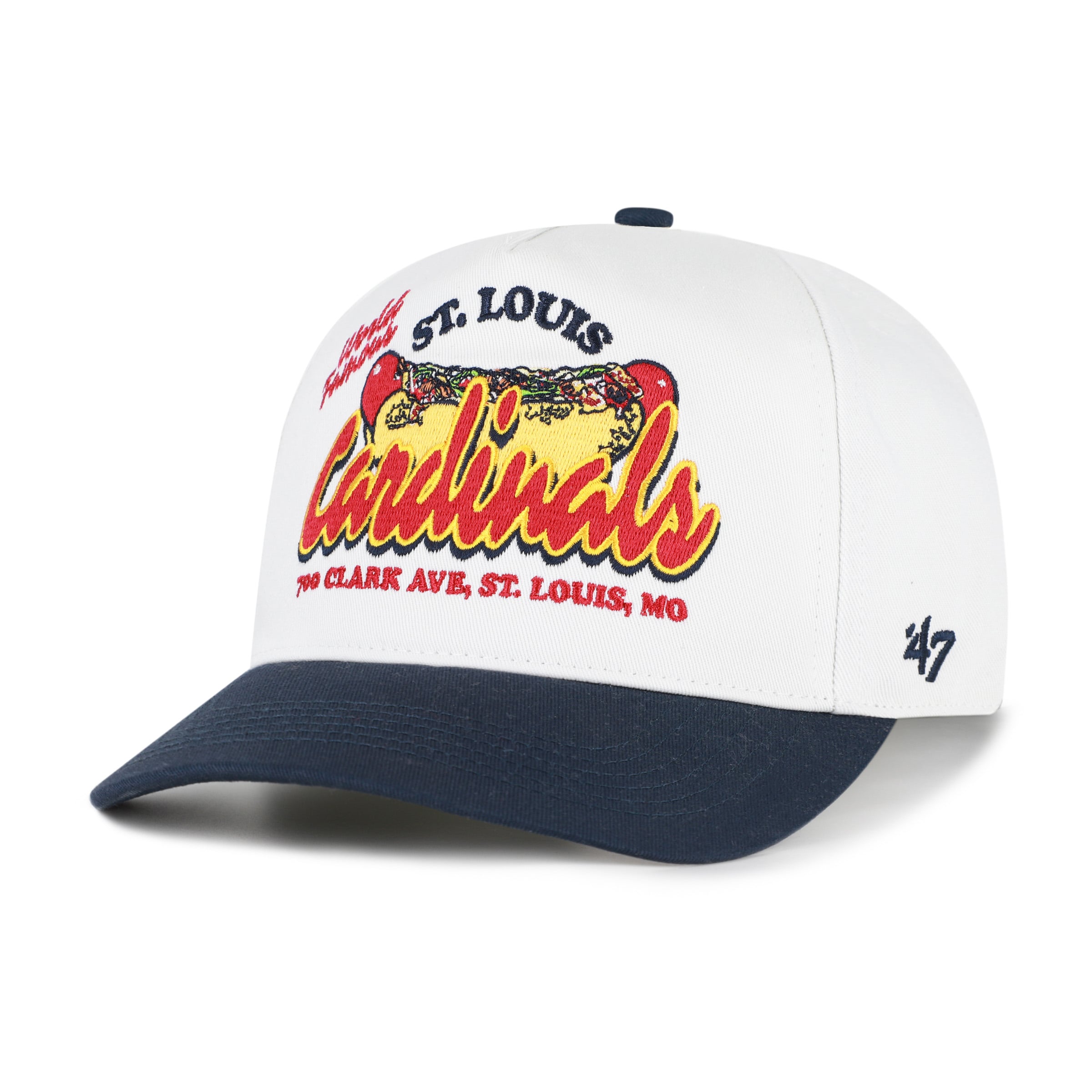 Men's '47 White/Navy St. Louis Cardinals Glizzy Collection Hitch Adjustable Hat