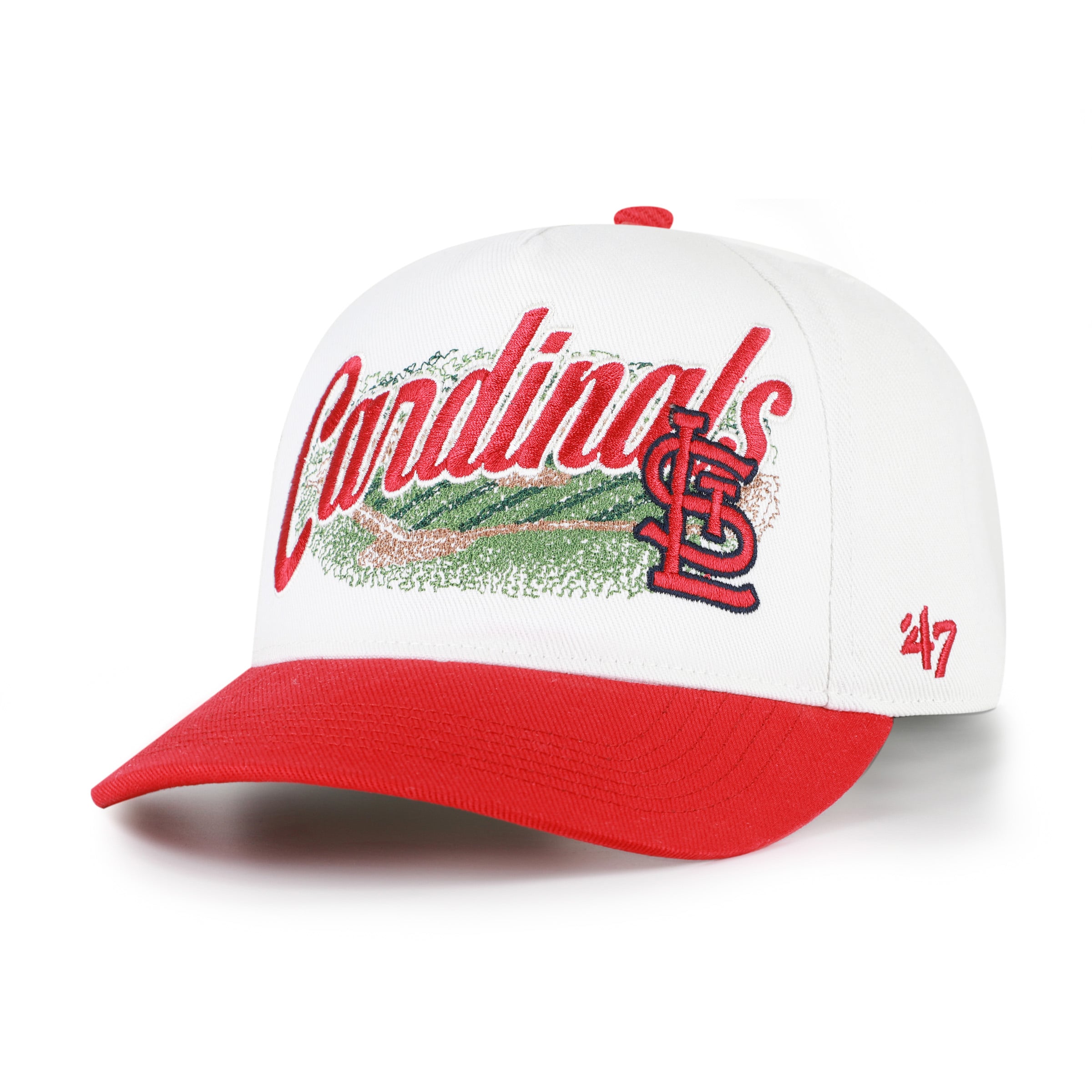 Casquette ajustable Enfield Hitch blanche et rouge des Cardinals de Saint-Louis, modèle 47