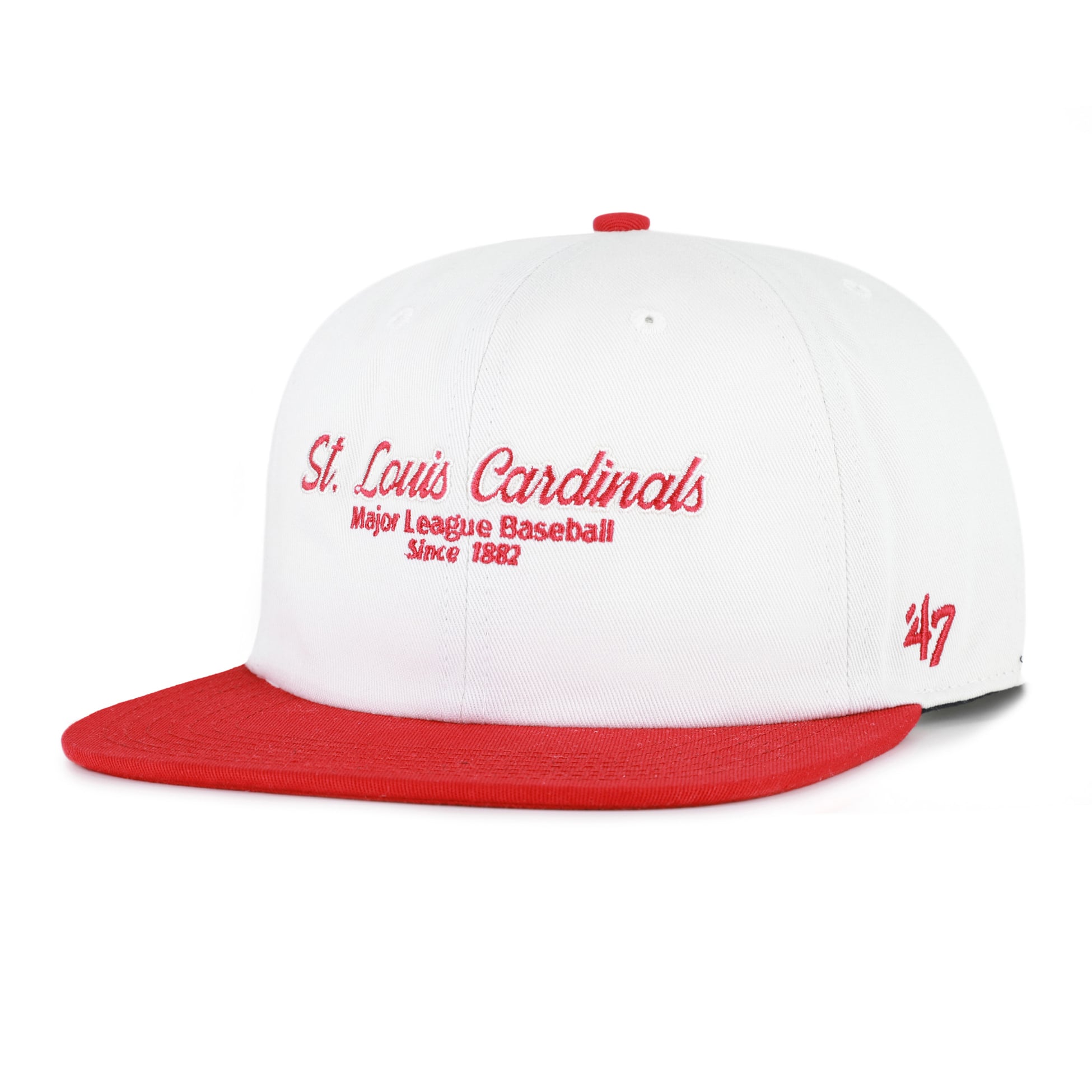 Casquette snapback capitaine décontractée St. Louis Cardinals '47 blanche/rouge