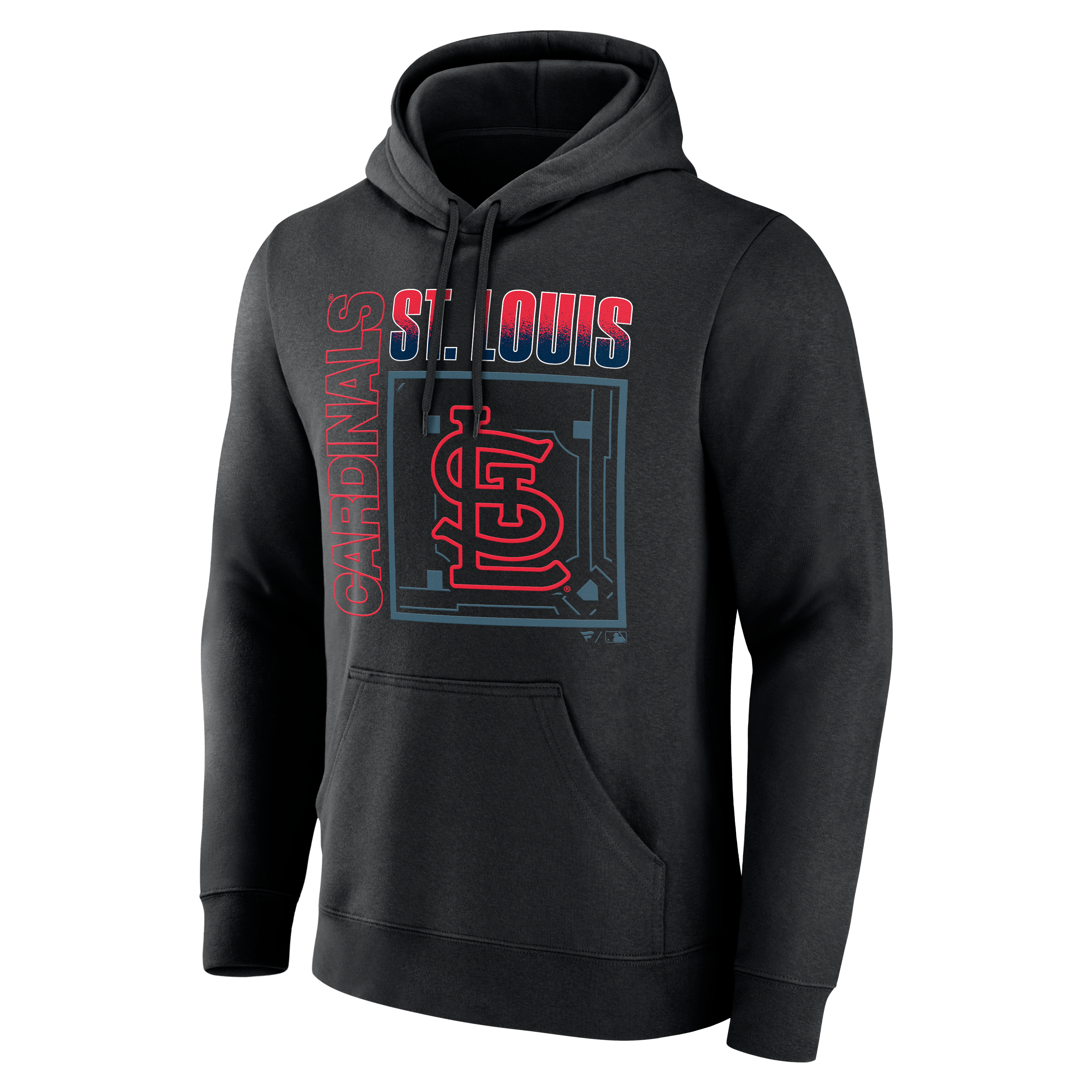 Men's Black St. Louis Cardinals Home Field Pop Personalized Name & Number Hoodie