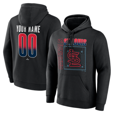 St. Louis Cardinals Home Field Pop Personalized Name & Number Hoodie - Black