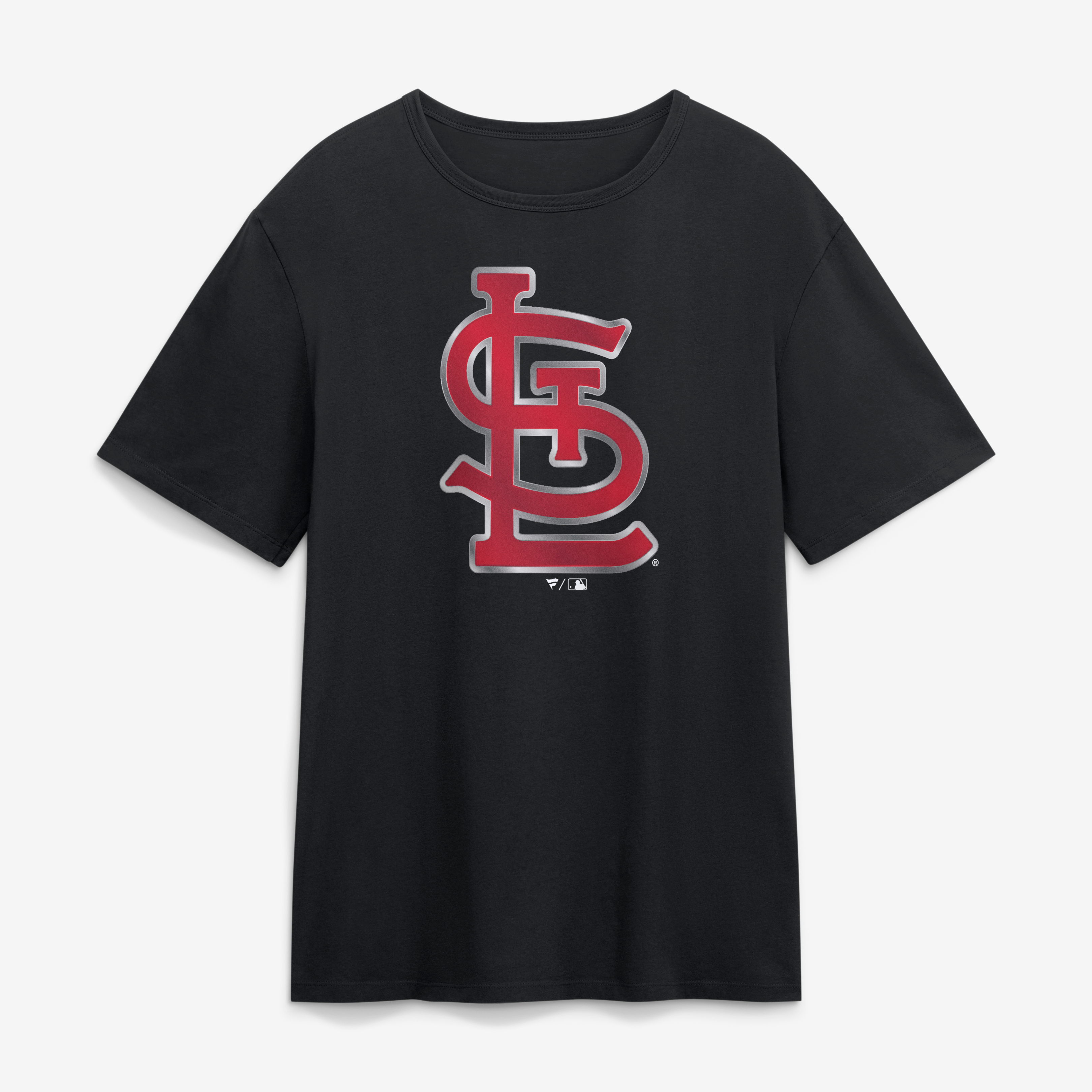 T-shirt noir pour homme avec mascotte métallique des Cardinals de Saint-Louis