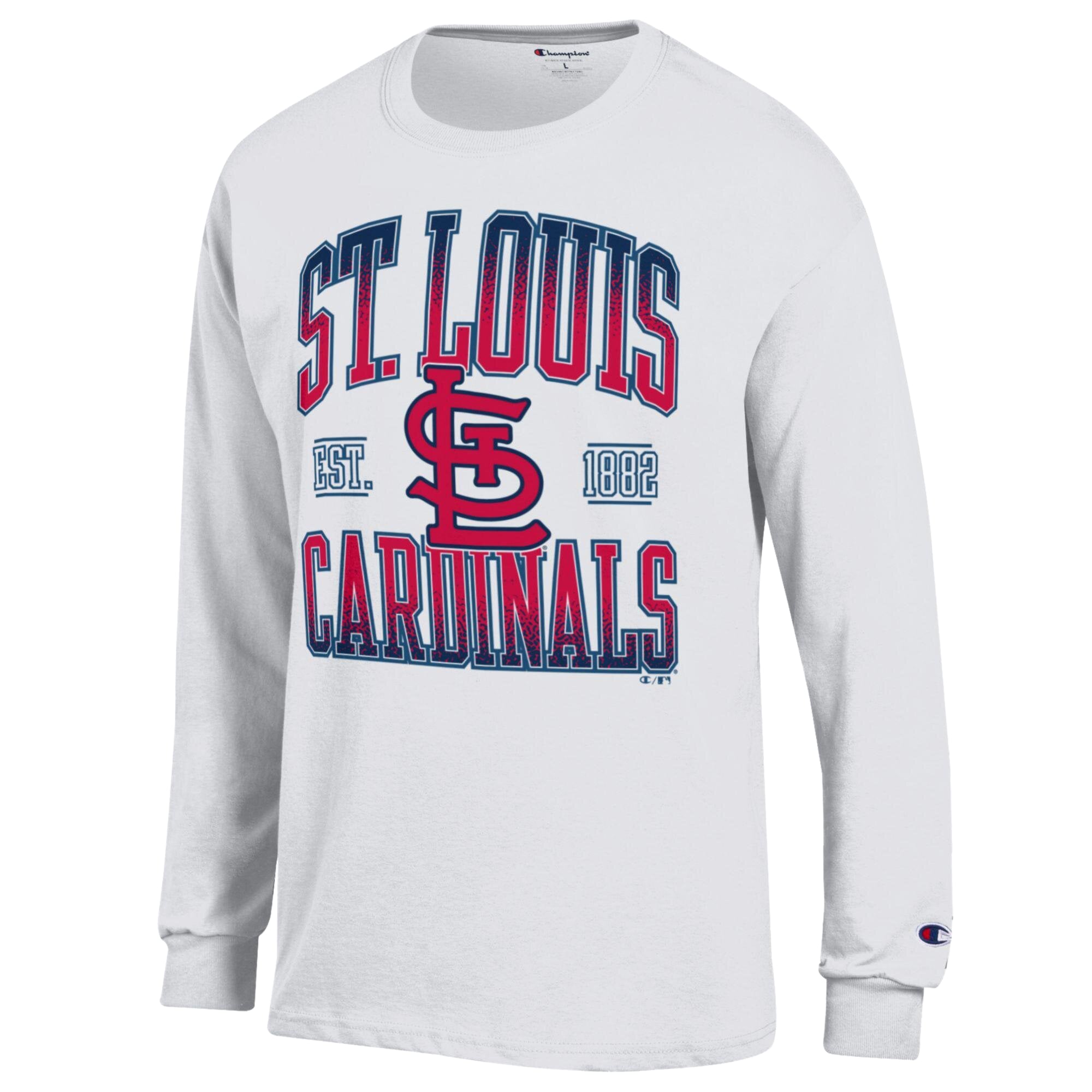 Men's Champion White St. Louis Cardinals Jersey Long Sleeve T-Shirt